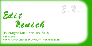 edit menich business card